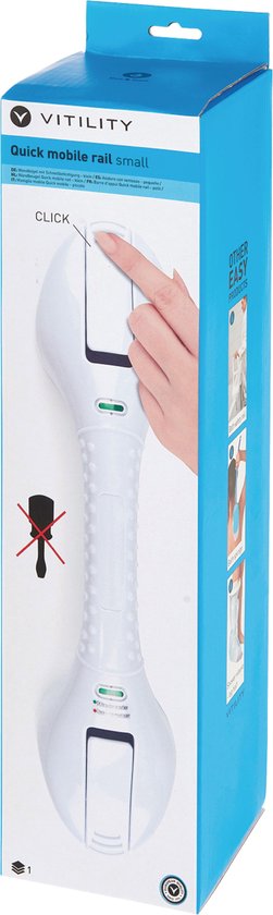 VITILITY Quick Mobile Rail – Wandhalterung – Saugnäpfe – Toilettengriff – Wandhalterung für das Badezimmer – Duschgriff