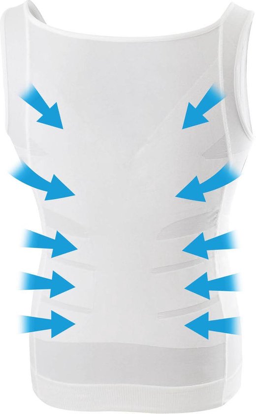 Figurformende Weste - Men's - Weiß - Größe M