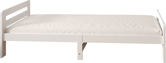 Sunny Olla Kinderbett – 200 x 90 – 205,5 x 98 x 61 cm – Kleinkindbett für Mädchen und Jungen – 100 % FSC-zertifiziertes Holz – Mit Lattenrost – Ohne Matratze – Weiß