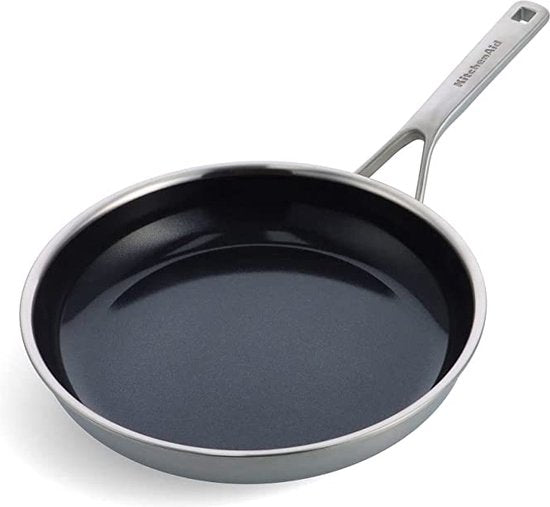 KitchenAid Multi-Ply Bratpfanne, Ø 28 cm – Edelstahl – induktionsgeeignet – Antihaftbeschichtung – PFAS-frei