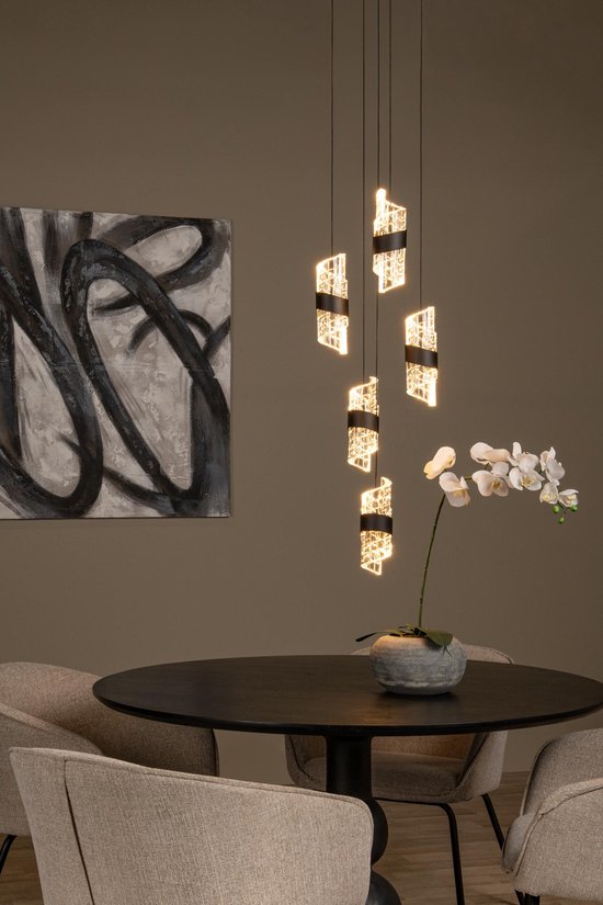 Lucide KLIGANDE – Hängeleuchte – Ø 30 cm – dimmbare LED – 5 × 8 W, 2700 K – Schwarz