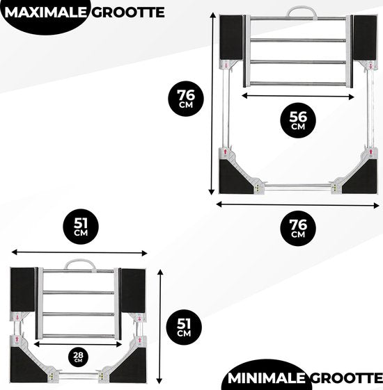 Vonia Spacer Waschtrockner - Stapelset Waschtrockner - Universal - Verstellbar - Ausziehbarer Handtuchhalter - Weiß