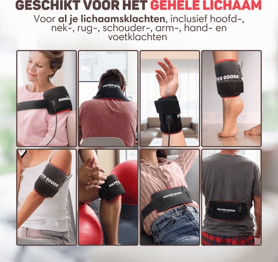 Vulpes Goods® BodyCare Infrarot-Rückenband - Tragbar - Infrarot-Therapie - Wärmeband - Für unterer Rücken, Schultern, Nacken, Beine - PRO