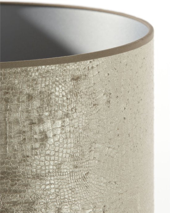 Light & Living Zylinder Lampenschirm Chelsea - Silber - Ø35x30cm - für Tischlampen, Stehlampen, Pendellampen