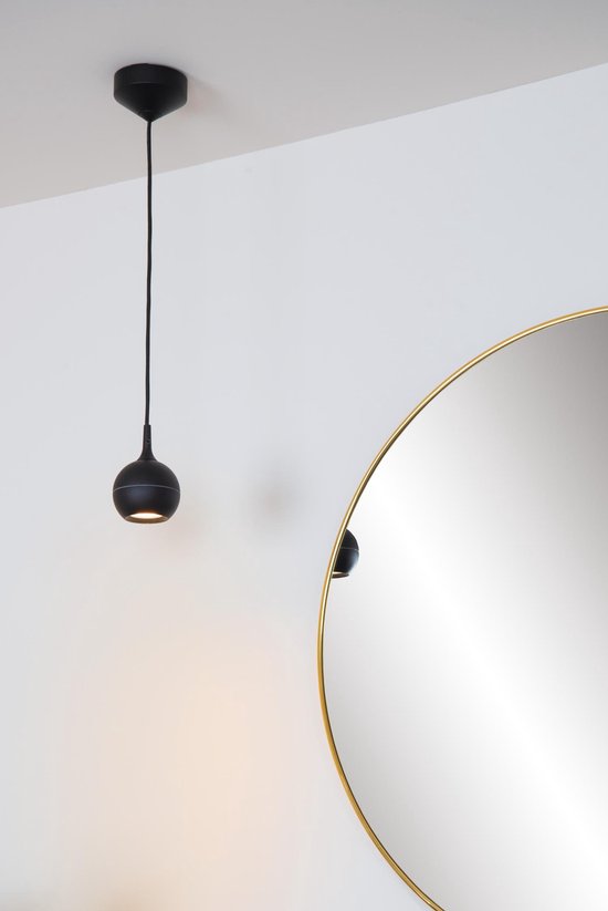 Lucide FAVORI – Badezimmer-Hängeleuchte – 1xGU10 – IP44 – Schwarz