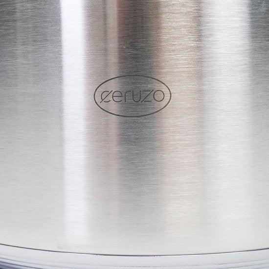 Ceruzo Edelstahl-Suppentopf – Ø 26 cm – H 19 cm – 9,5 Liter – Eintopf-Topf – Induktion