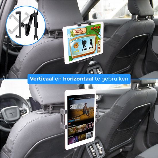 Nuvance - Tablet-Halterung Auto - Neigen & Drehen - Tablet-Halterung - Kopfstützenhalterung - Geeignet für Nintendo Switch & Phone