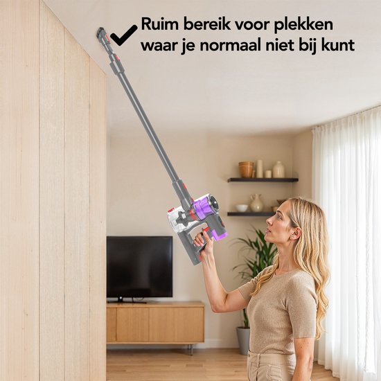 Brixy Stahlstaubsauger, kabellos – 30 kPa Saugkraft – 50 Min. Betriebszeit – Mehrere Filter – Handstaubsauger – Kabelloser Staubsauger – Vacuum Cleaner – Grau/Lila