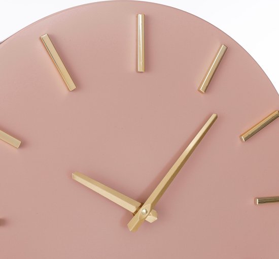 Mica Decorations Brixen Wanduhr - Ø36 cm - Rosa