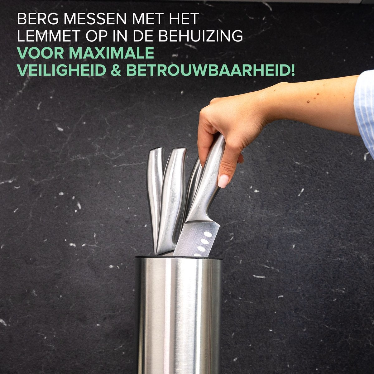 Edelstahl Messerblock ohne Messer - Messerhalter Universal von Coninx - Ohne Messer - Messerhalter aus rostfreiem Stahl