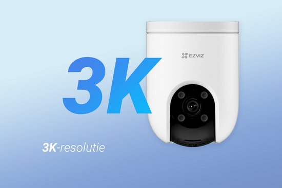EZVIZ H8c Pro 3K – WLAN-Überwachungskamera für den Außenbereich – PTZ mit 360°-Sichtfeld – KI-basierte Personen- und Fahrzeugerkennung – Farb-Nachtsicht und Sirene – Zwei-Wege-Audio