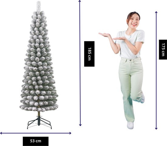 Black Box Trees Charlton – Schmaler Kunstweihnachtsbaum – H 185 x Ø 53 cm – Grün