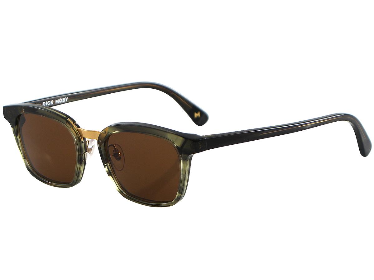 Dick Moby Doha Sonnenbrille – biologisch abbaubares Acetat – UV400-Gläser von ZEISS – Glashöhe 49 mm, „Green Leaves“