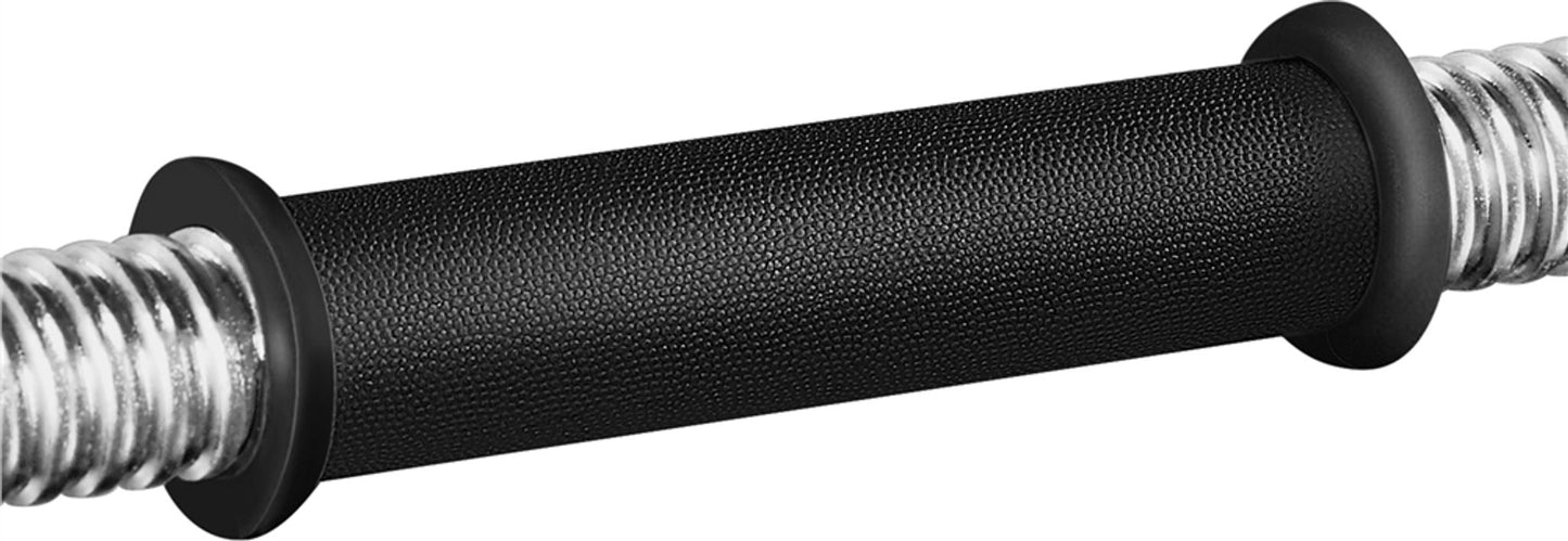 Yaheetech verstellbares Hantelset 2x 15 kg schwarz - 33,7 cm Langhantel - Ø30 mm Griff