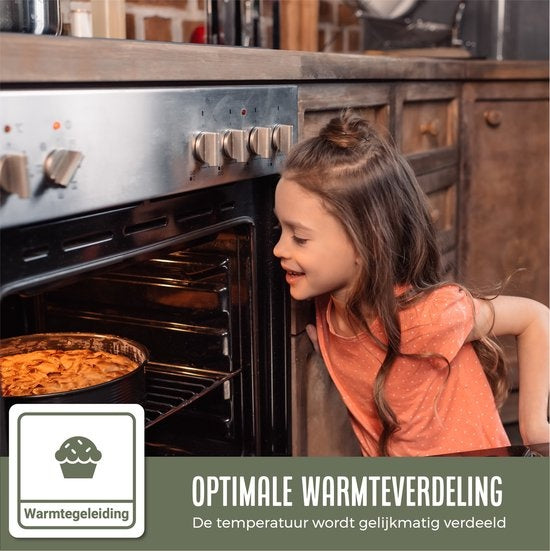 COOCK 6-teiliges Backblech-Set - Springform - Antihaft-Kuchenform - 12 bis 28 cm Durchmesser -Kuchenform inkl. Teigkneter & E-Book