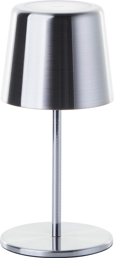Brilliant Xaana – wiederaufladbare Tischlampe – für drinnen und draußen – LED 4 W, 3000 K–6000 K – 3-stufige Dimmung – IP44 – Silber