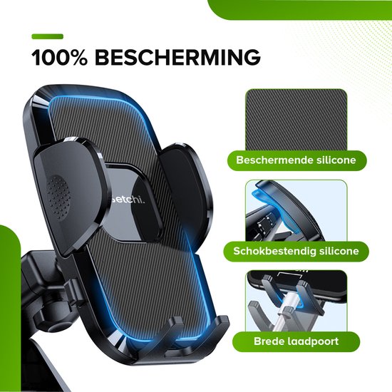 iSetchi Telefonhalterung - Auto - Extra starker Saugnapf - 3-in-1