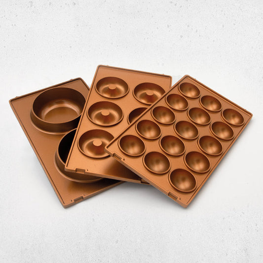 Livington FlipSwitch Backblech-Set – Cakepops, Donuts und Mini-Küchlein – 6 Einsätze