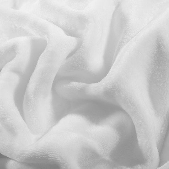Superweiche Decke weiß 220 x 240cm 400948