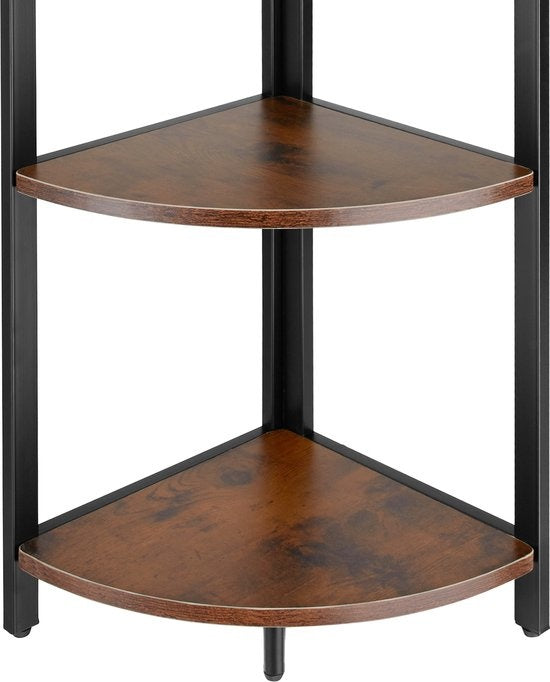tectake - Eckschrank Castlebar 30x30x150cm - dunkelbraun - 404771