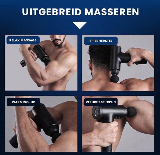 Mobstore Massagepistole - LCD elektrische Touch Massagepistole - Massagegerät - Sportmassage - Professioneller Einsatz - Muskelerholung & Muskelentspannung - Stressabbau - Leise und stark - Lange Batterie - Professionelle Massagepistole - Massagepistole