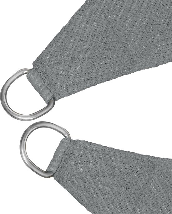 tectake® Rechteckiges Schattentuch Sunny - 5 x 7 m - Extra stabiles 185 g/m² HDPE-Sonnenschutztuch - 50+ UV-Schutz - wetterfest und reißfest - Sonnenschirm für Garten, Balkon, Terrasse - Sonnenschirm inklusive Befestigungsmaterial - Grau