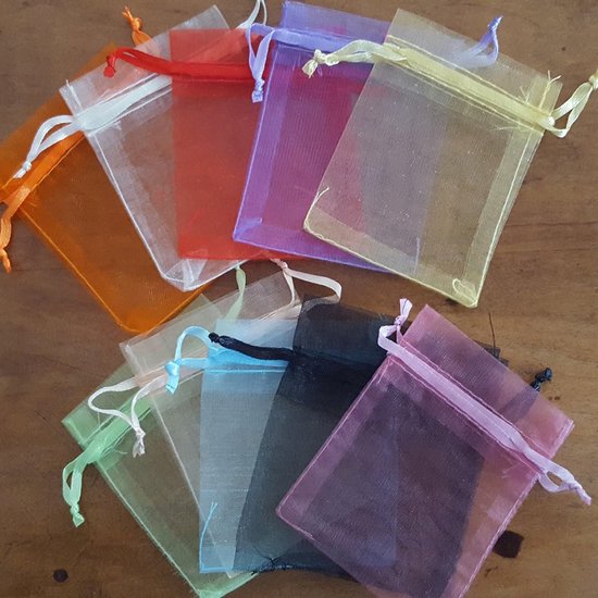 Faas Organza-Partysäcke - 100 Säcke - 10 Farben
