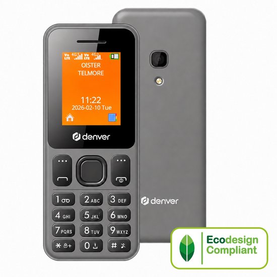 Denver Senioren-Handy 4G – GSM – Smartphone-frei aufwachsen – FM-Radio – Dual-SIM – SIM-Lock-frei – Modell 2026 – FAS1880L