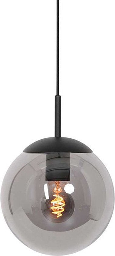 Steinhauer - Pendelleuchte - Bollique - schwarz - Glas Metall - Ø 30cm - E27 - 3498ZW