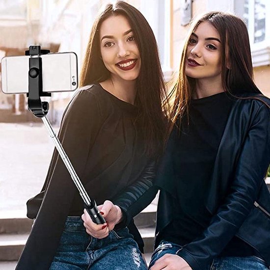 Studio ME Selfie Stick - Universal - Stativ - 100 cm - 360° Drehung - Mit Bluetooth-Fernbedienung