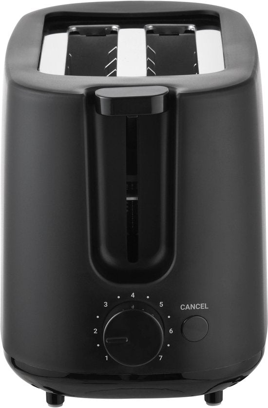 Tomado TBT1000B – Kompakter Toaster – 2 lange Schlitze – 7 Stufen – Schwarz