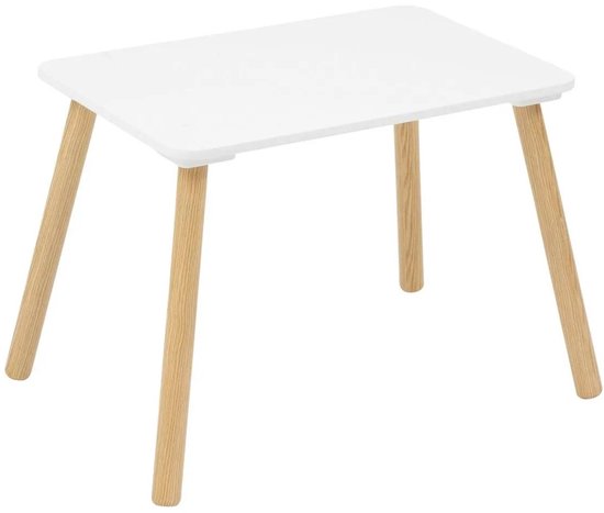 Atmosphera Kinder-Set Zeichentisch/Kindertisch + Kinderstühle – 58 x 38 x 43 cm – Weiß