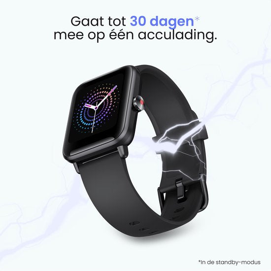 MAOO BOOST Smartwatch - Wasserdicht - Smartwatch Männer - Smartwatch Frauen - Schrittzähler - Uhr - Sinterklaas Geschenk - Schwarz