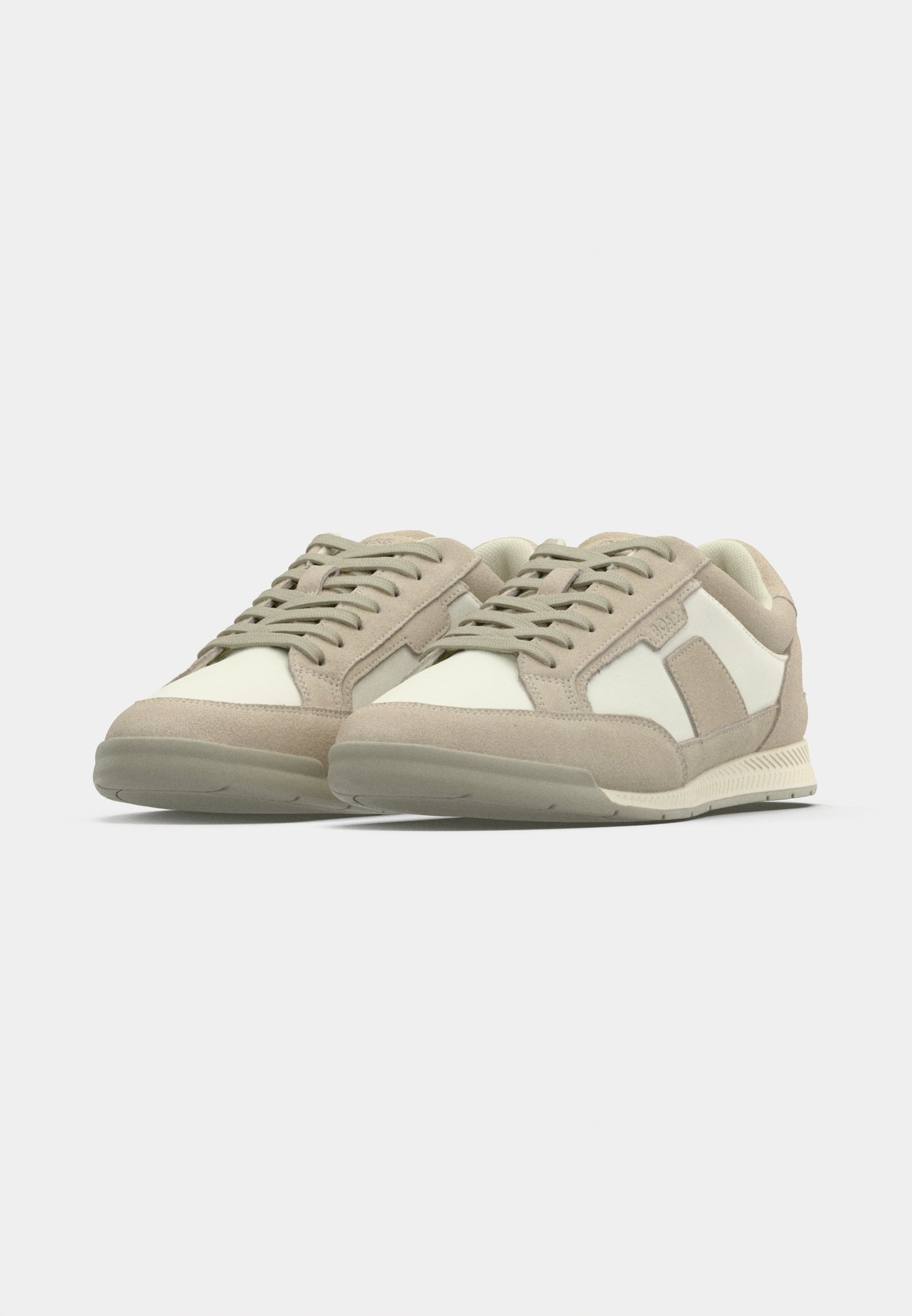 BOSS NITAN Sneaker – Leder & Textil – Open Beige