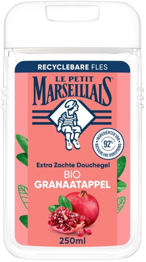 Le Petit Marseillais Duschgel Extra Mild Granatapfel BIO, hautfreundlich (pH-neutral) und dermatologisch getestet, 250 ml