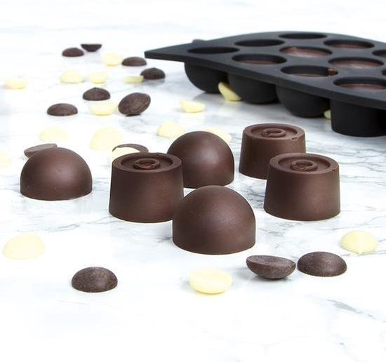 Boska Choco Bonbon DIY Set - Machen Sie Ihre eigenen Bonbons - Silikonform - Schwarz