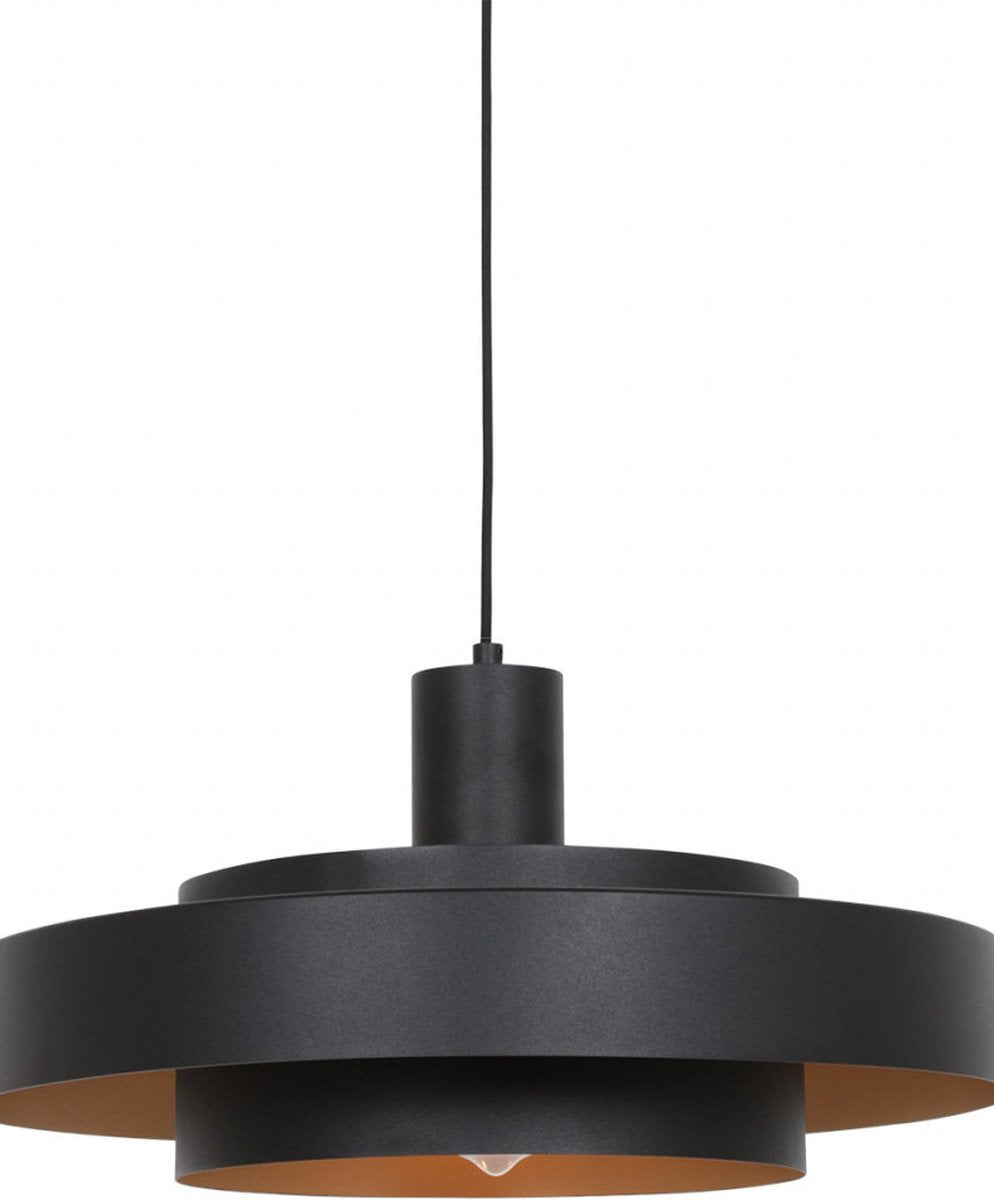 Anne Lighting Hängeleuchte Flinter - Ø50 cm - Metall - E27 - Schwarz