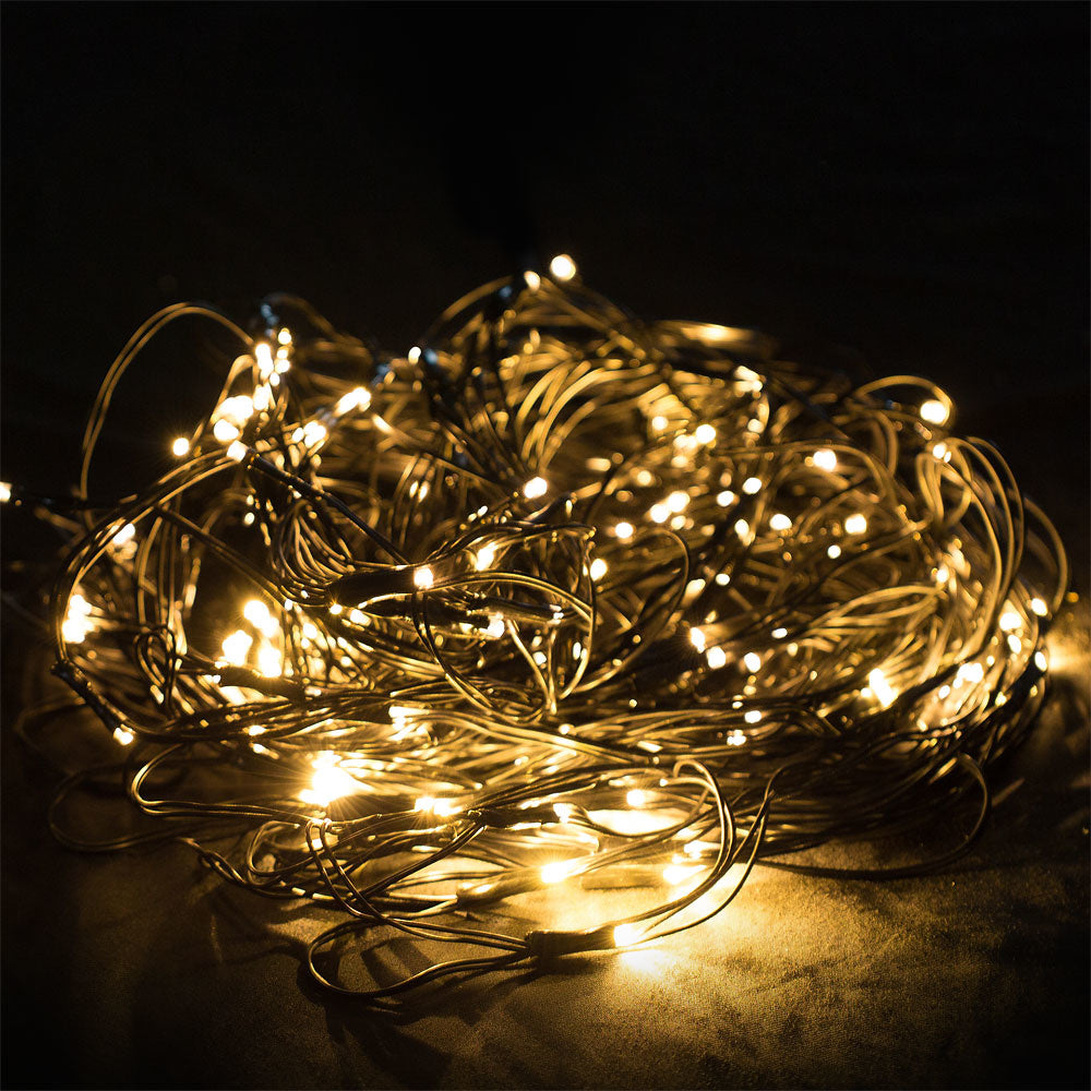 Deuba-Weihnachtslichternetz mit 160 warm-weißen LEDs | für den Innen- und Außenbereich | 200 x 150 cm | MIT Fernbedienung