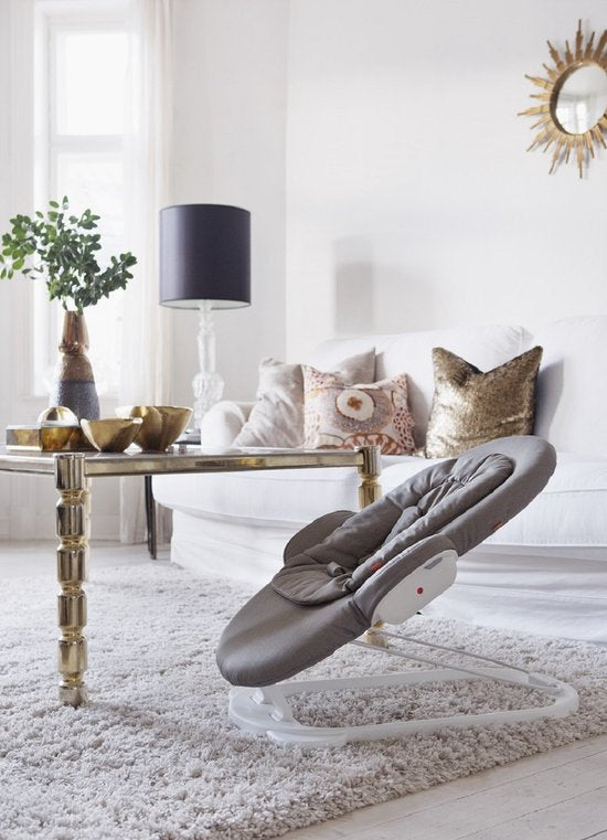 Stokke® Steps™ Wippstuhl – Weiß, Dunkelgrau