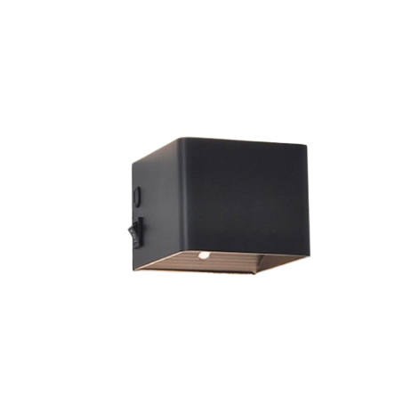 Techvavo® Wiederaufladbare Wandleuchte Schwarz - 1 Stück - 19x4x1,8 cm - Intelligenter Bewegungssensor - Für den Innenbereich - USB Wiederaufladbar - Kabellos - Wohnzimmer, Badezimmer, Schlafzimmer