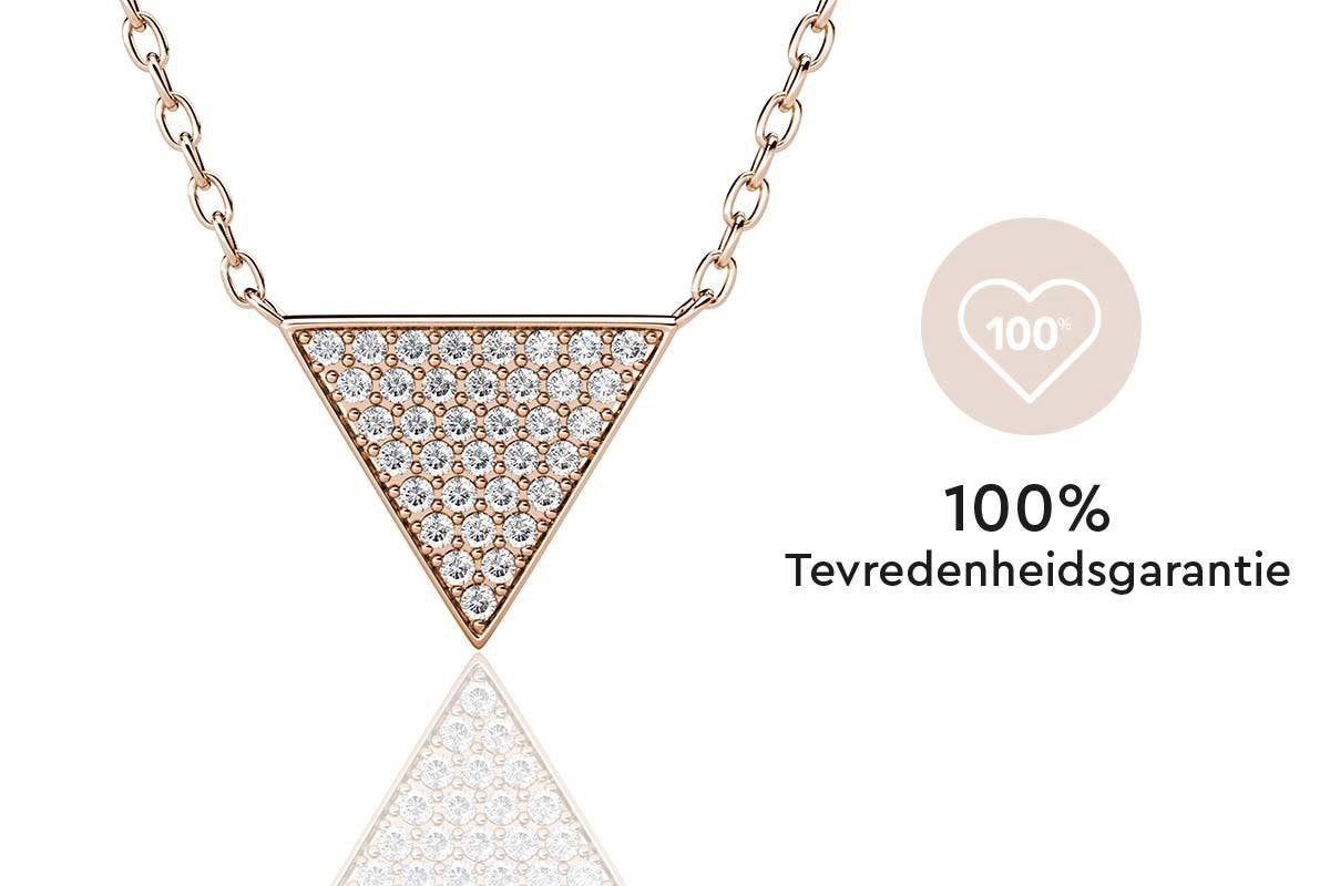 Yolora Damen-Halskette mit Anhänger - Kalpa Camaka Kristalle - Farbe Rose - 18K Rose Gold vergoldet - Damen-Halskette Rose Gold - Schmuck - Luxuriöse Geschenkbox - Geschenkbox - Exklusive Geschenkbox - Schöne Geschenkverpackung