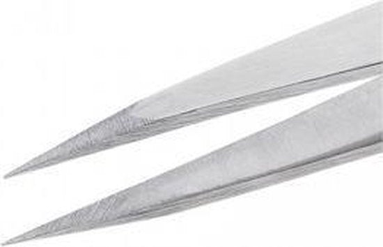 Tweezerman - Punt Tweezer - Classic Stainless Steel - Slant Point Tweezer