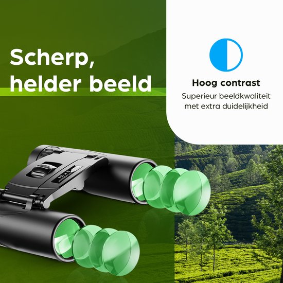 Exortus® FMC Kompaktes Fernglas für Erwachsene und Kinder – Spotting-Scope-Teleskop 8x21 – Mit Tragetasche und Umhängeband – Vogelbeobachtung, Reisen, Jagd