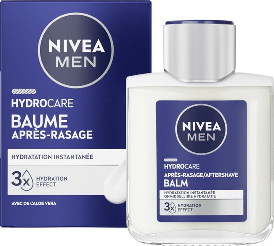 NIVEA MEN HYDROCARE Aftershave-Balsam – spendet 24 Stunden lang Feuchtigkeit – Aftershave-Balsam – 100 ml
