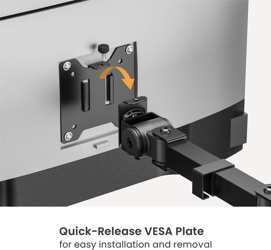 VDD – Monitorarm – 2 Bildschirme – für hohe Beanspruchung – mit Standfuß