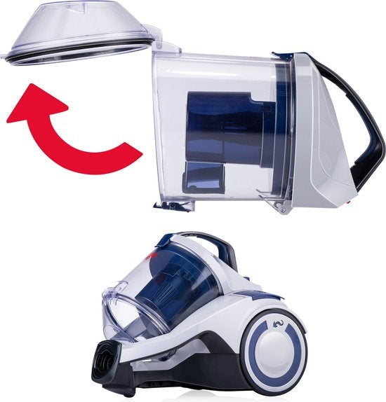 Dirt Devil Staubsauger ohne Beutel DD2504 - HEPA 12 Filter - 3 Aufsätze - 700W - Weiß