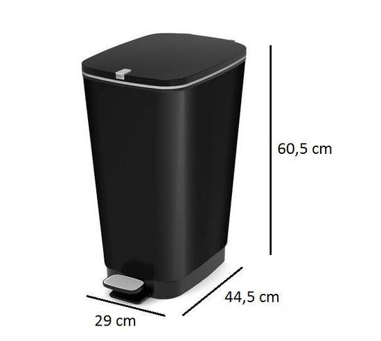 Kis Chic Bin Treteimer - 50L - Schwarz - Größe L