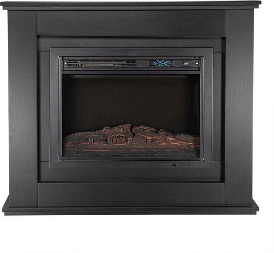 Elektroheizung - Rechteckig - 2000 Watt - Schwarz - Inklusive Feuereffekt