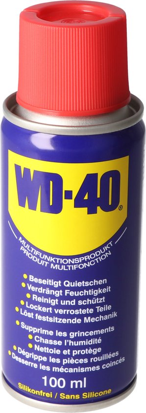 WD-40® Multi-Use Product Classic – Vertreibt Feuchtigkeit – Behebt Quietschen und Knarren – Schützt vor Rost und Korrosion – Entfernt Schmutz – Silikonfrei – 100 ml