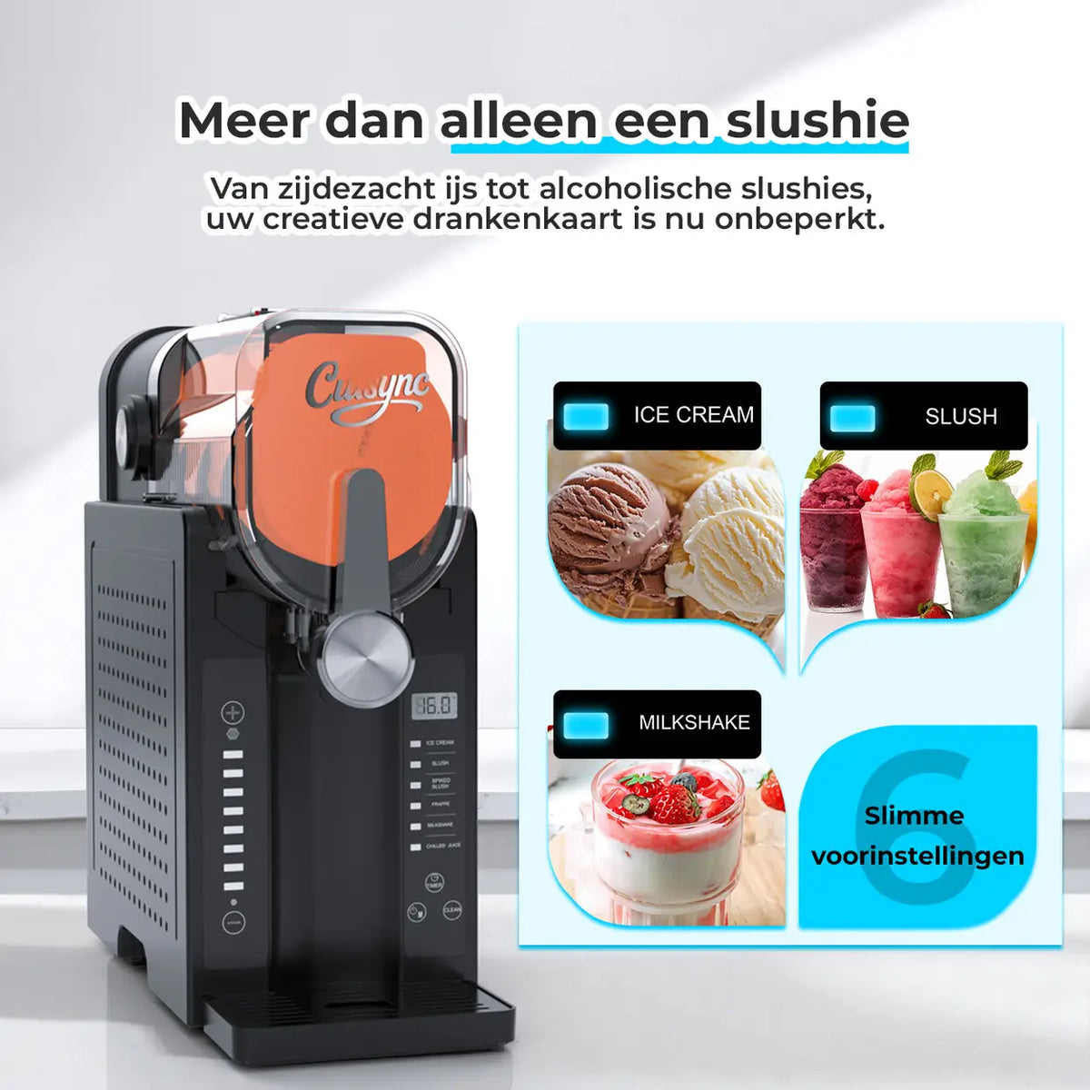 Cuisync 2408B Slush- und Frozen-Drink-Maschine – 6 Programme